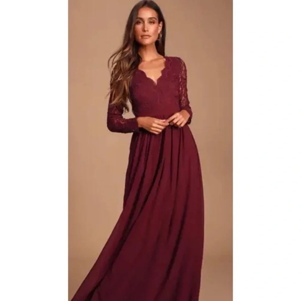 awaken my love burgundy long sleeve lace maxi dress Lulus | Dresses | Lulus Womens Backless Sz M Back Cut-Out Long Ombre Aqua blue strapless chiffon party dress cocktail green blue beach wedding dress (bm731ats) Sleeve:33 The added bonus of